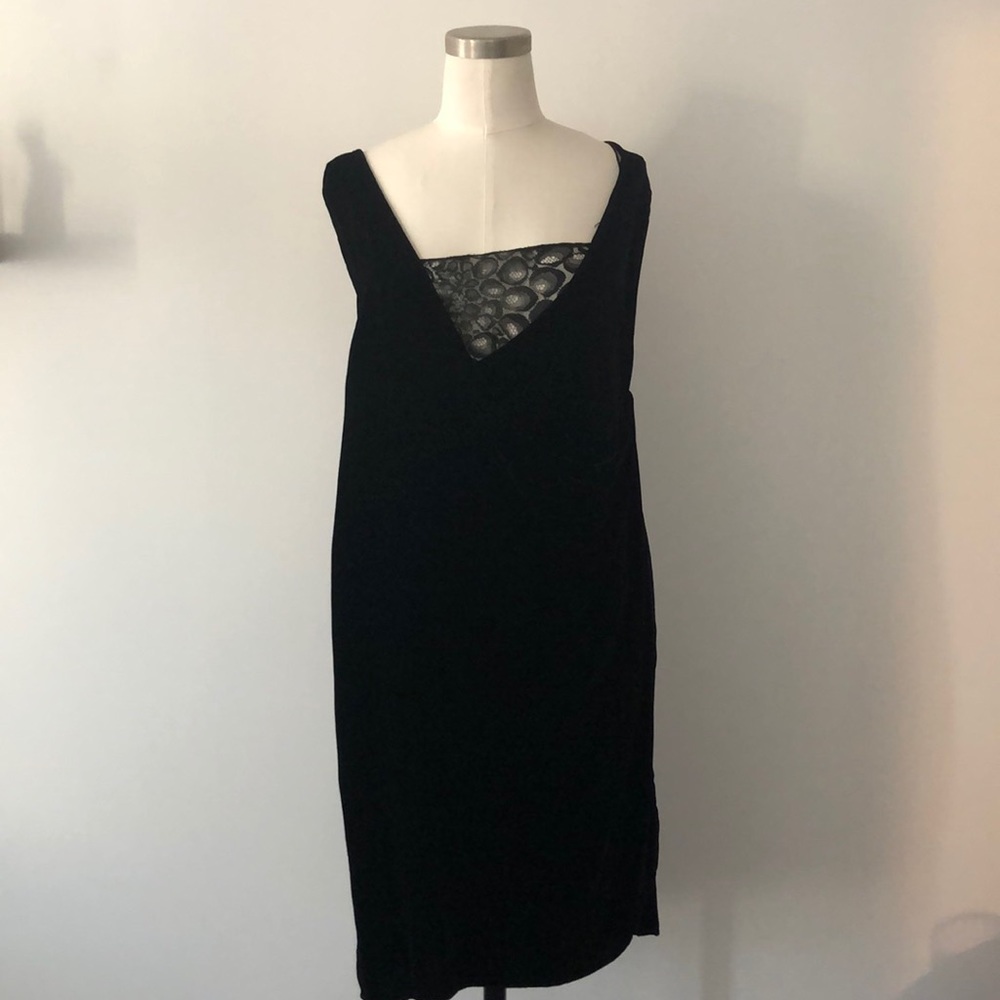 DVF Velvet Faux Wrap Dress NWT
